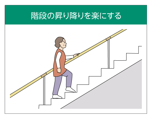 階段の昇り降りを楽にする